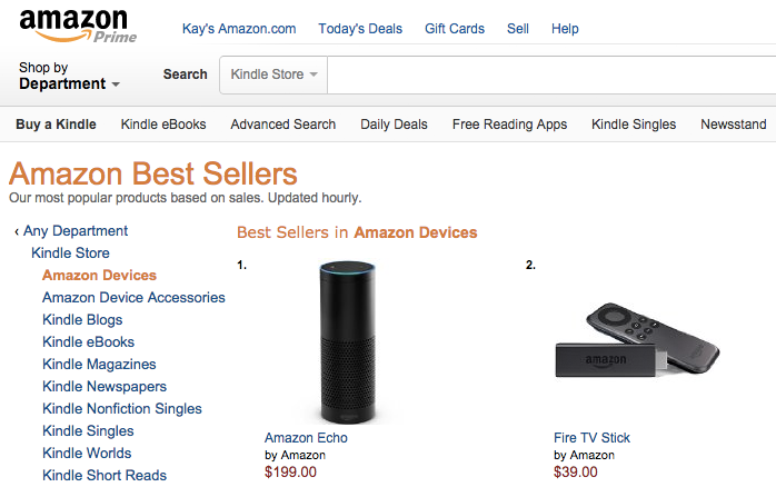 Alexa Echo in kitchen